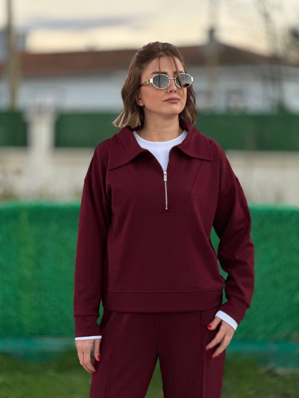 Fermuar detay eşofman takım 3